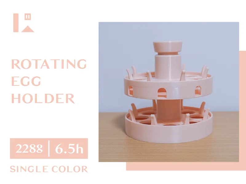Unidirectional rotating egg holder