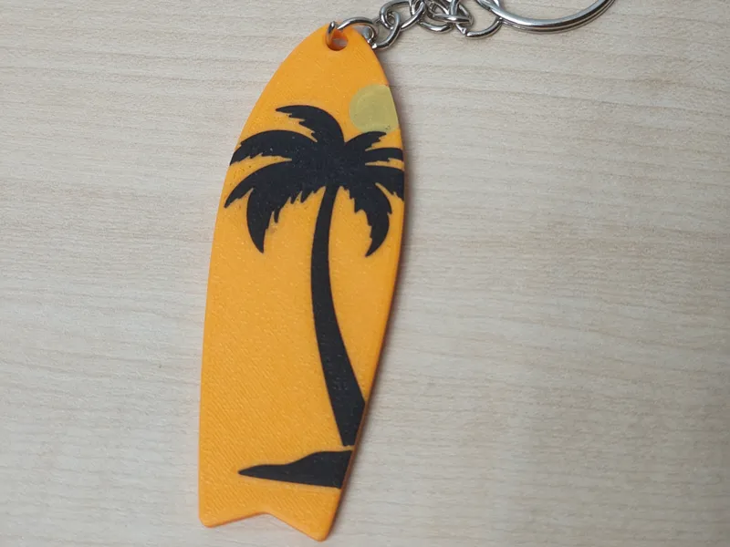 Surfboard keychain