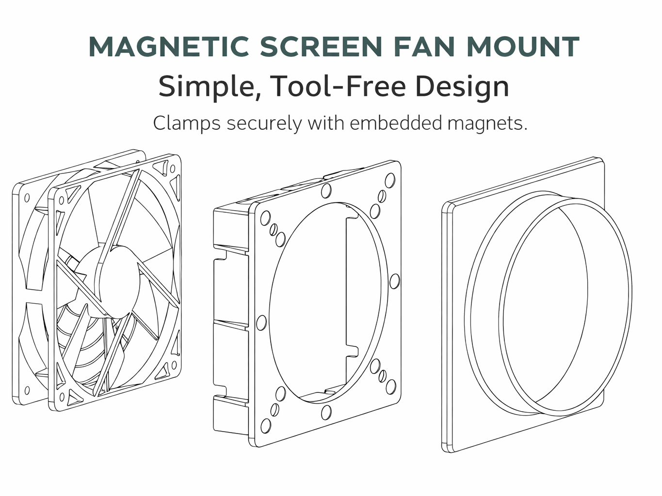 Magnetic Screen Fan Mount