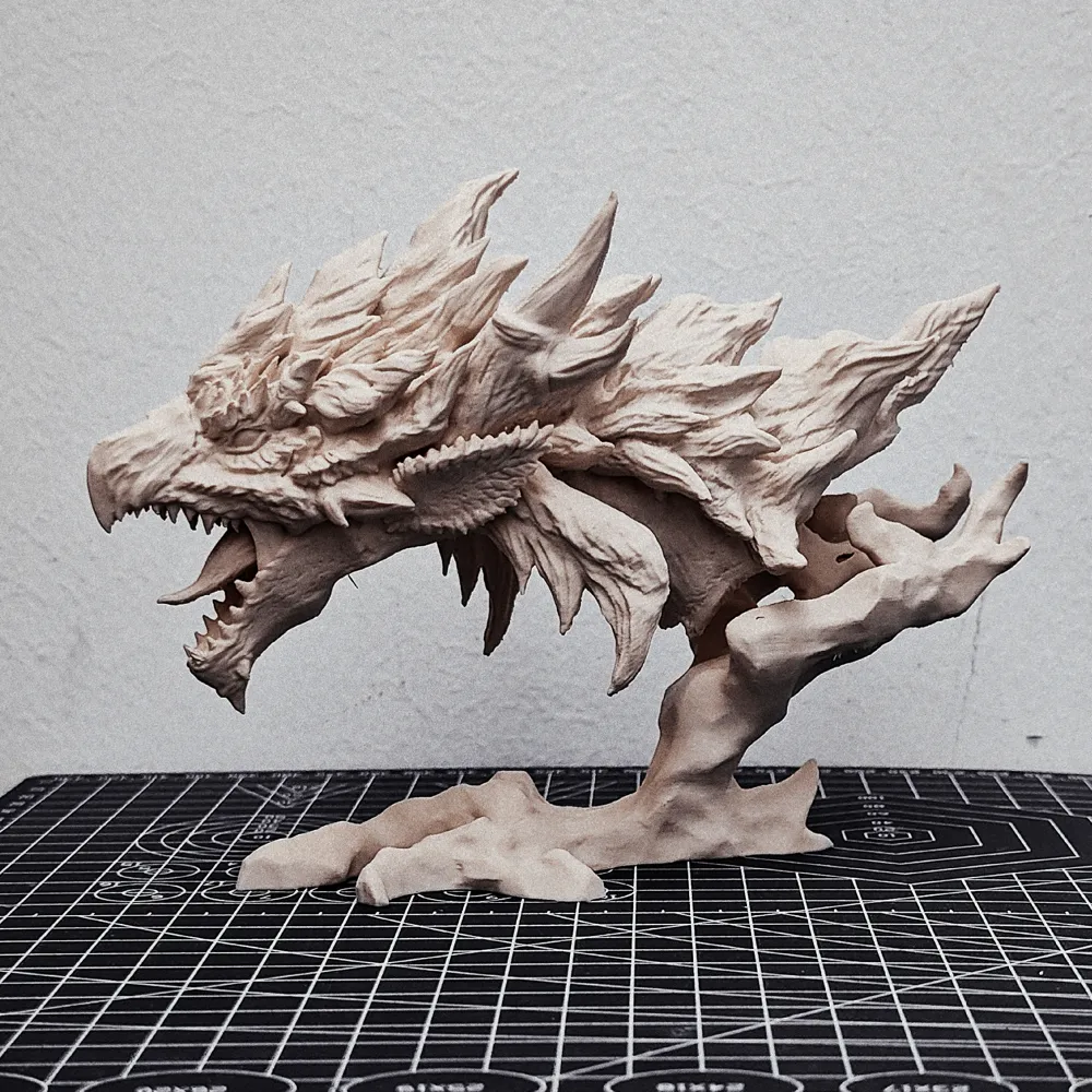 Monster Hunter Rathalos Head Sculpt Base - Free 3D Print Model - MakerWorld