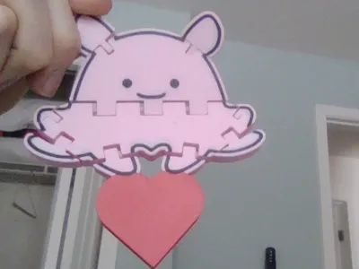 cute flapjack octopus for Valentines Day