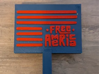 50501 Mini Protest Sign "Free America"