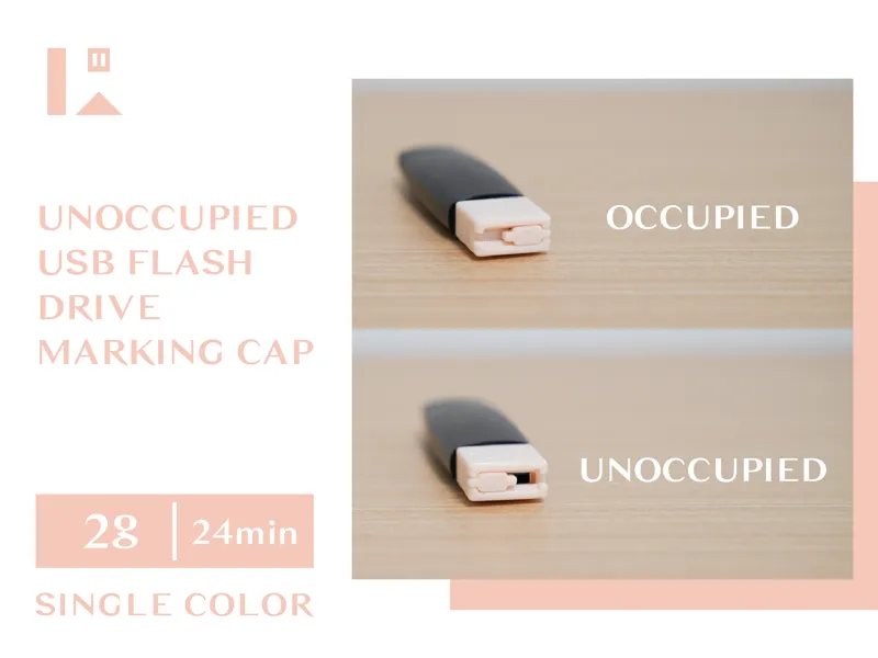 Unoccupied USB flash drive marking cap