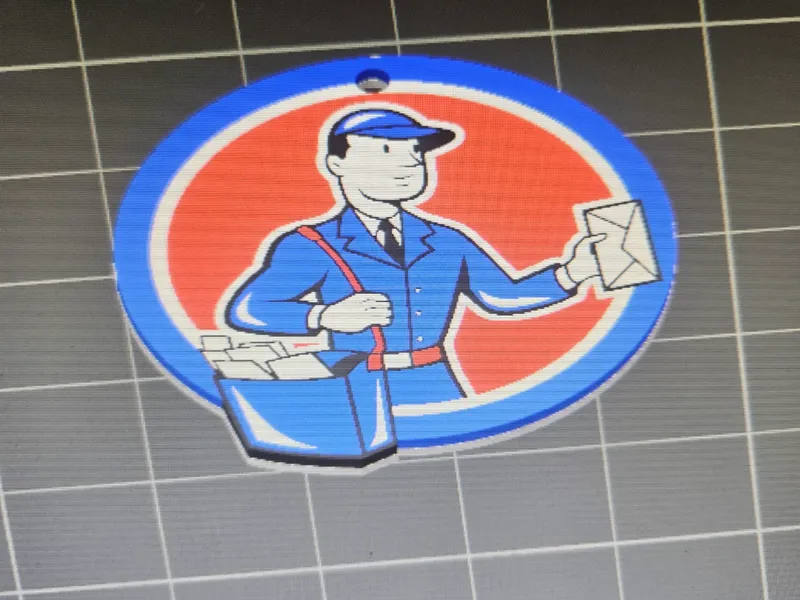 Postman / mailman / postas keychain