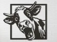 Vache heureuse - décoration murale 2D — photo 2