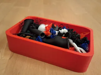 Simple 3D printer purge/waste tray