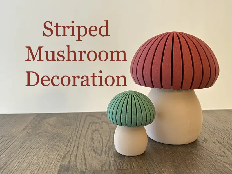 Striped Mushroom Decoration