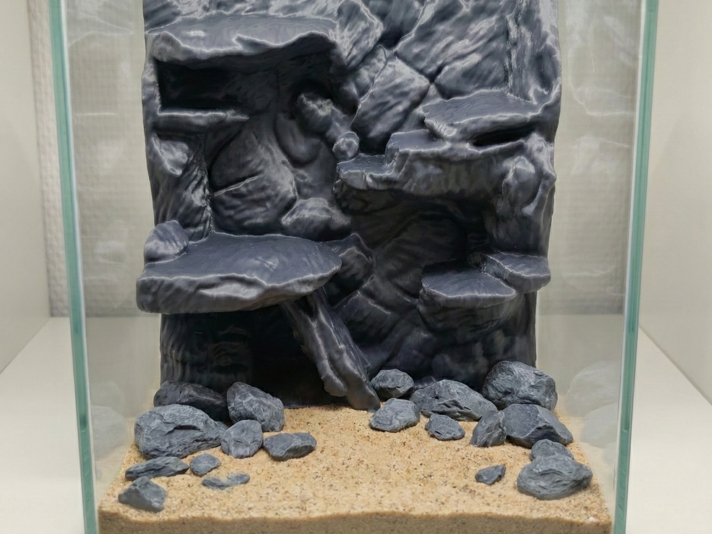Rocky Cliff Stone Aquarium Terrarium Background