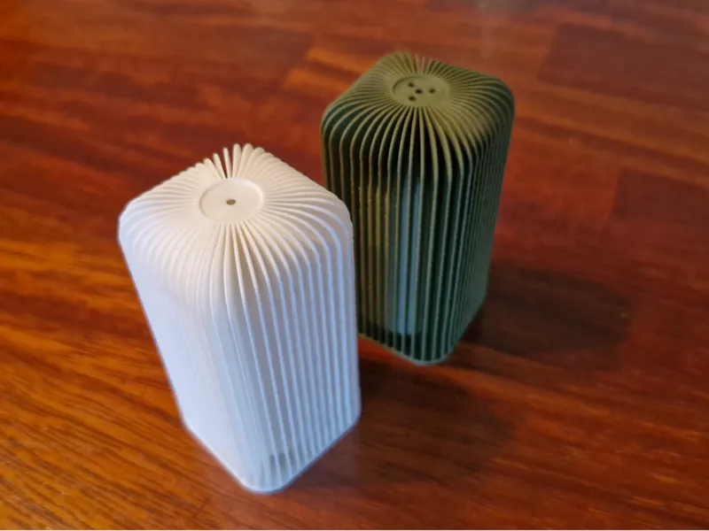 Fluted Salt and Pepper Shakers