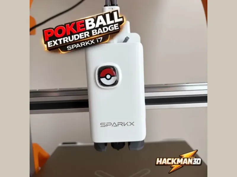 SPARKX i7 Pokeball Extruder Badge – Fit Version