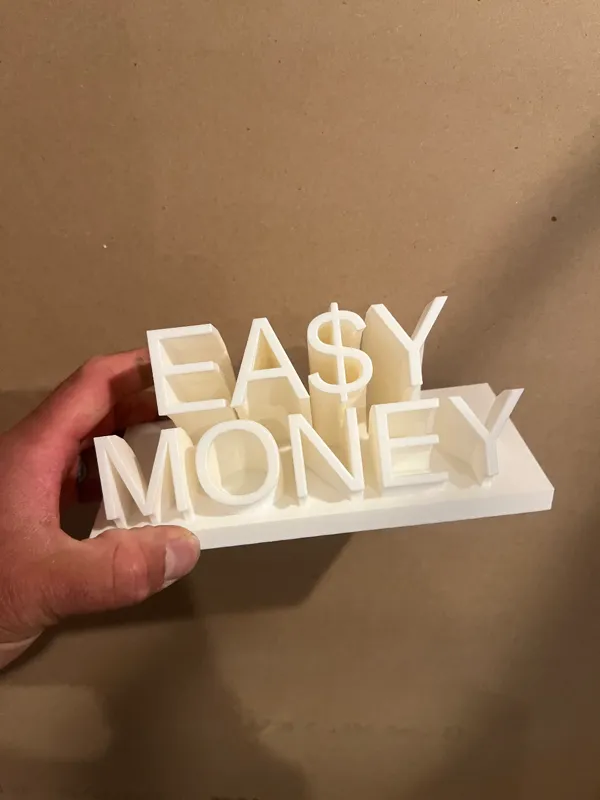 Enseigne de bureau Easy Money