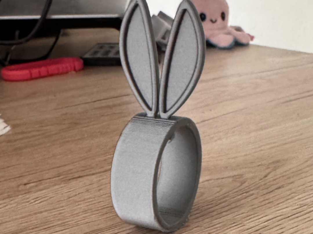 Minimalist Bunny Napkin Ring - Support Optimized