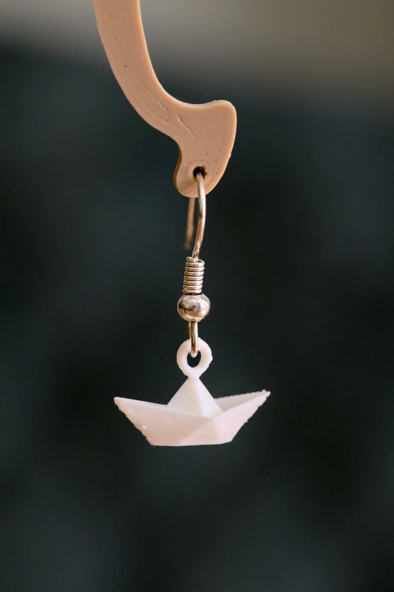 Origami Boat & Lighthouse Earring Charms view 2
