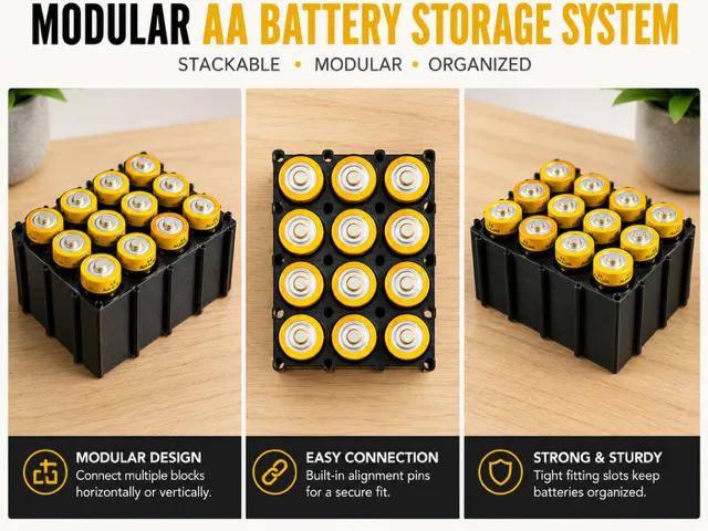modular AA battery organizer