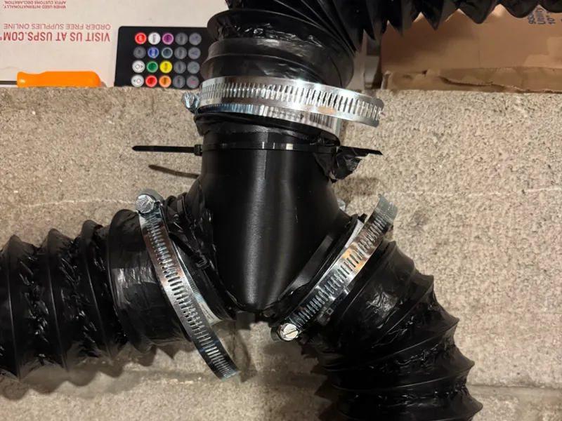 3.5inch/75mm Ducting Y Connector w/ Mount