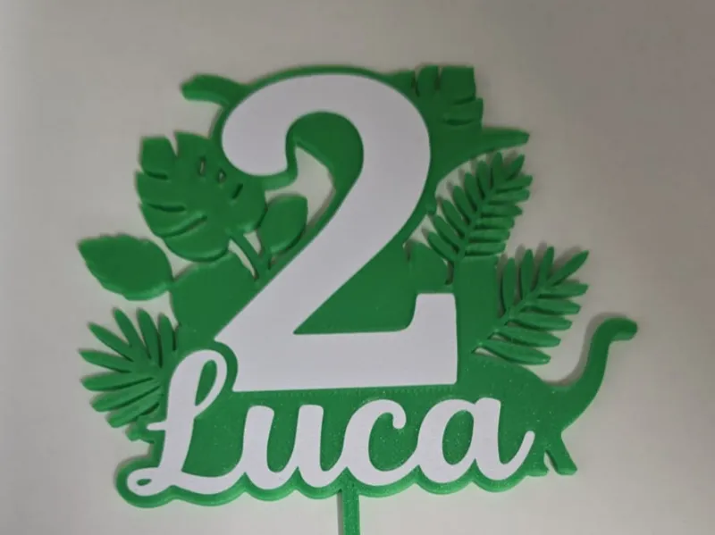 Luca 2 Dinosaur Cake Topper 