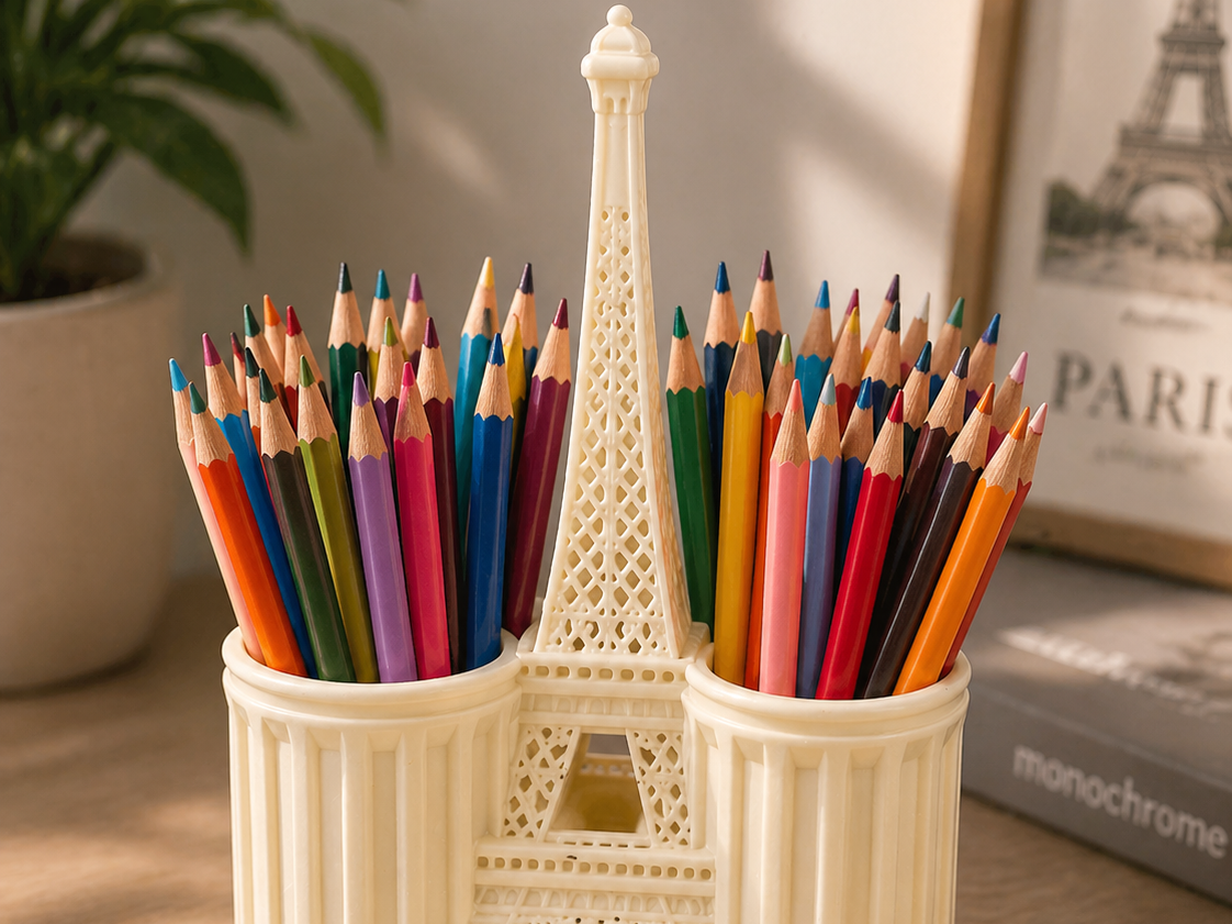 Eiffel Tower Pencil Holder – Paris Desk Organizer