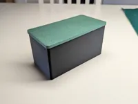 "Outside lid chamfered top" 0.2mm layer, 2 walls, 15% infill