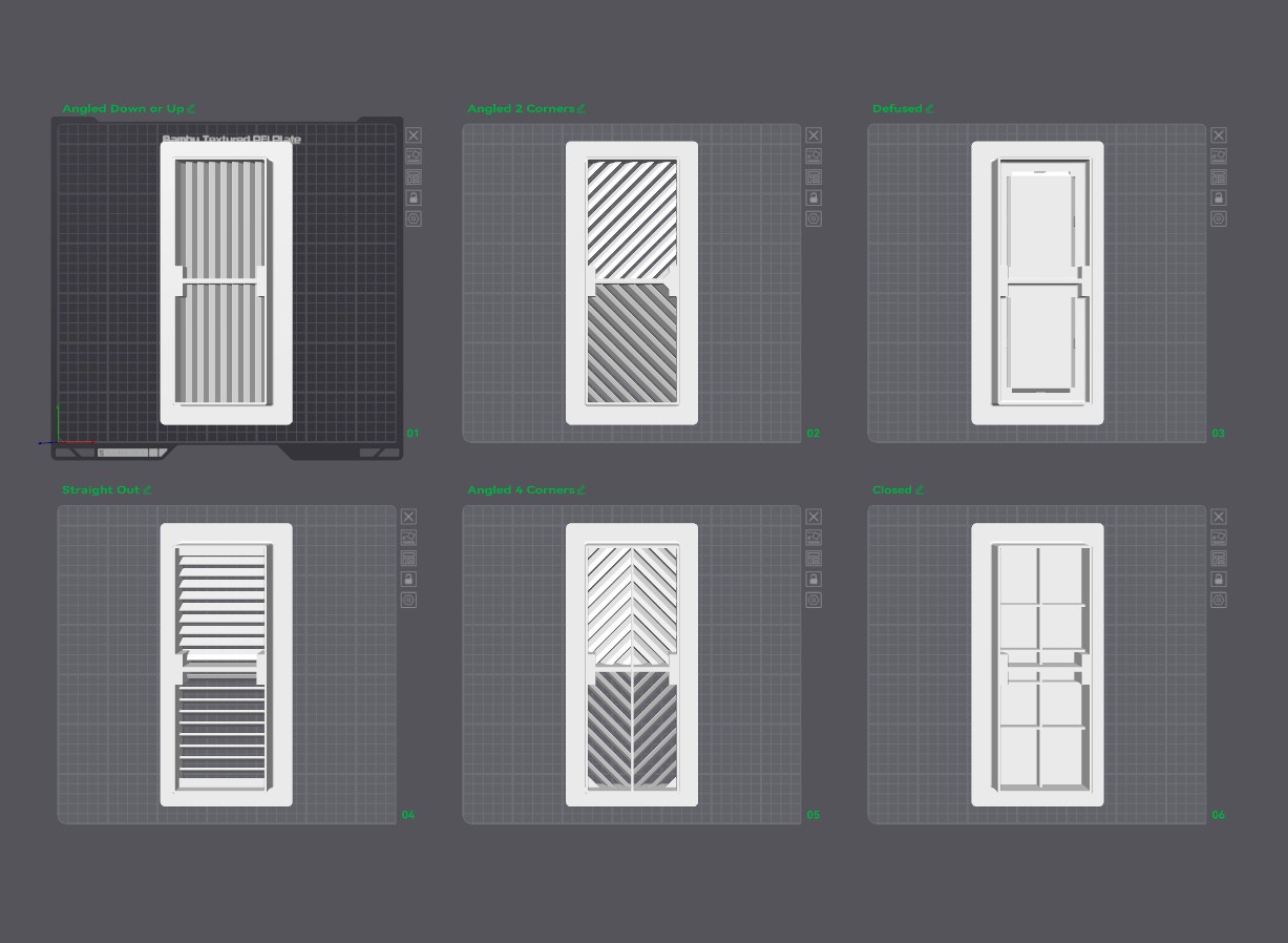 Miniatura 3 do modelo 3D All-Direction Modular Floor Vent Covers
