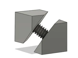 Sliced cube with screw as joint