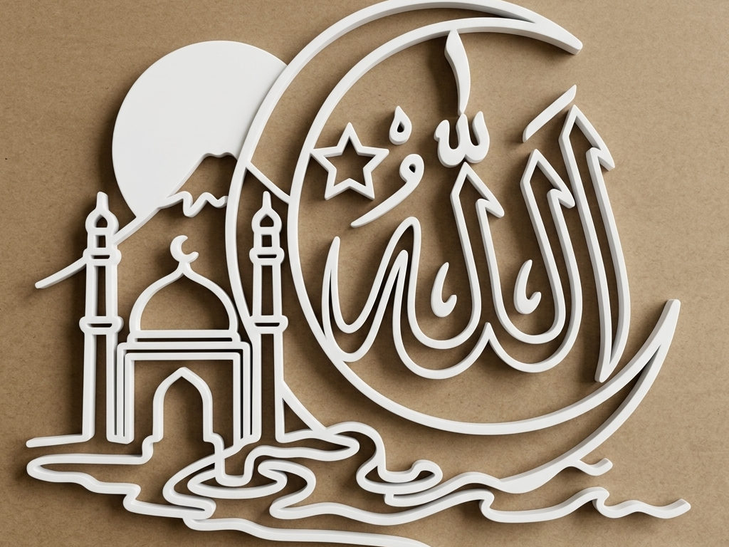 Wall Art Islamique Chic – Allah, Mosquée