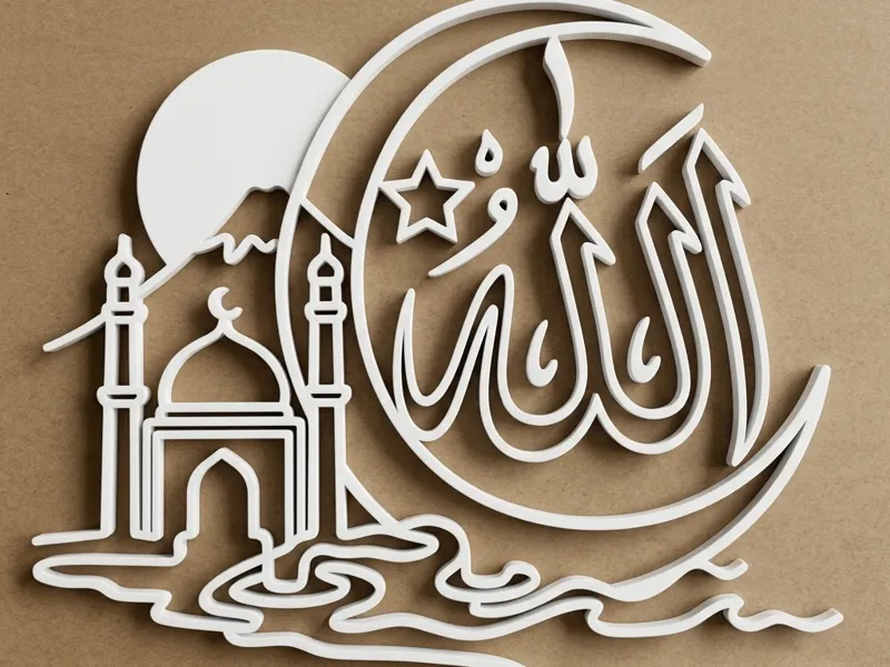 Wall Art Islamique Chic – Allah, Mosquée
