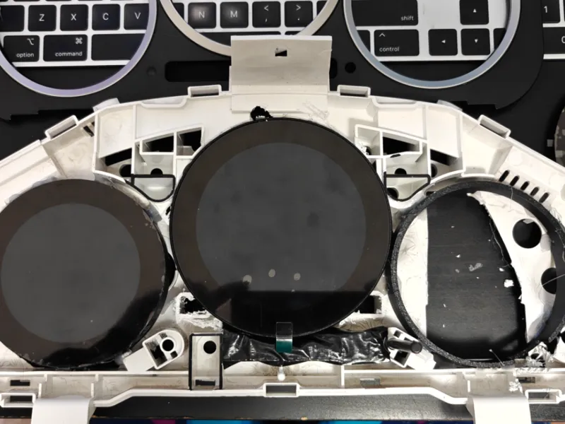 02-07 Subaru wrx/sti cluster rings for round lcd's