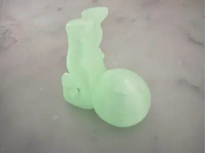 smiski inspired tree pose glowing yoga figure