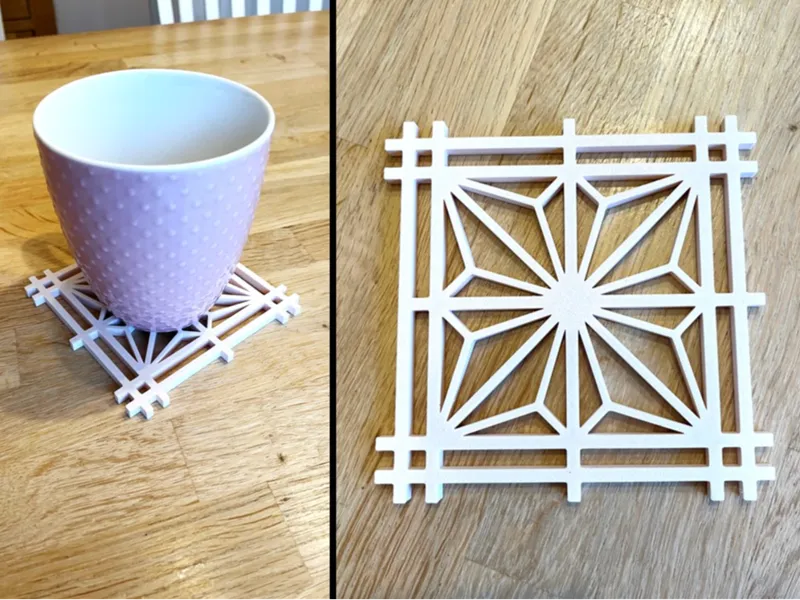 Kumiko Kakuasa pattern coaster XL - No AMS needed
