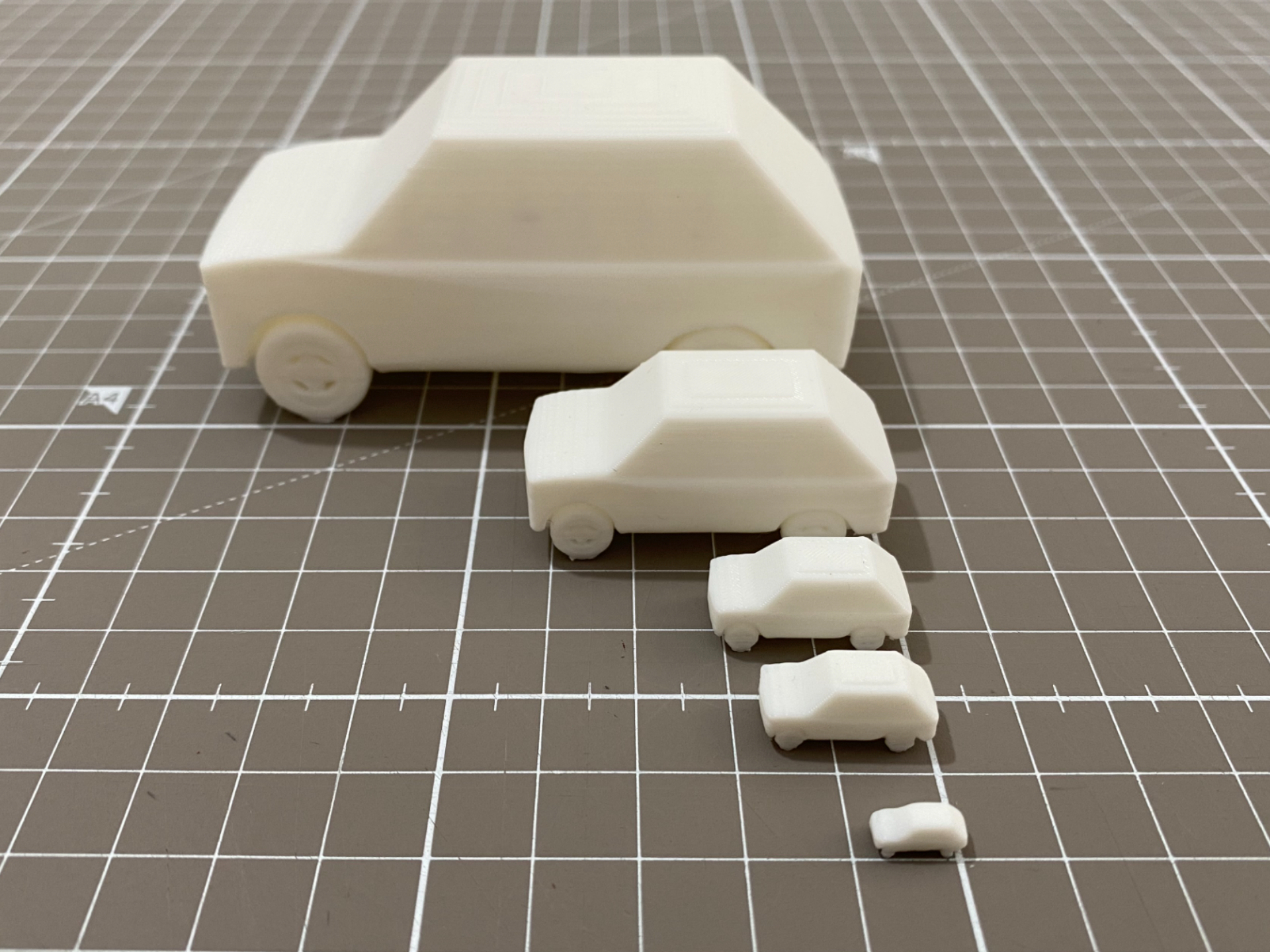auto volumentrica in scala per architettura