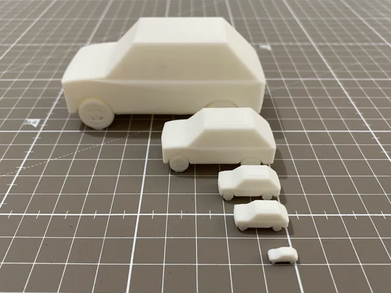 auto volumentrica in scala per architettura