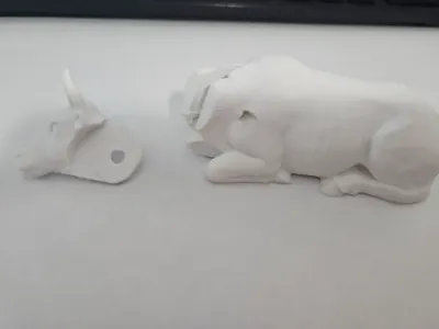 Moving nativity ox