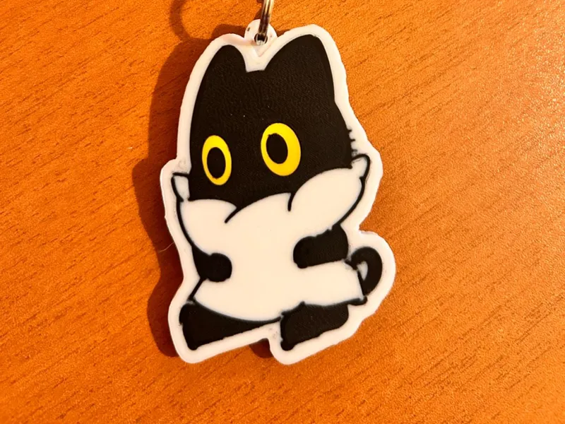 Cozy Cat Hugging Pillow Keychain
