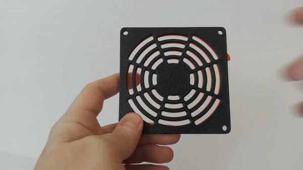 92mm fan cover with rotating shutter
