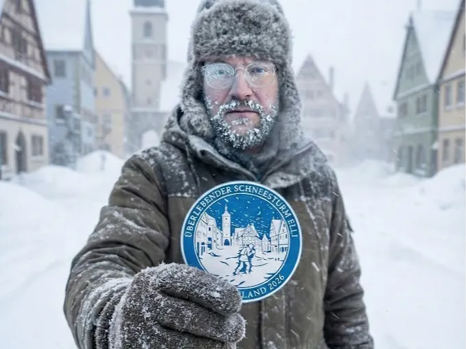 Überlebender Schneesturm ELLI - Abzeichen
