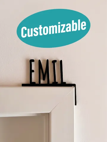 Letrero o emblema decorativo: Anpassbares Türschild für den Türrahmen -Generator — vista de referencia 2