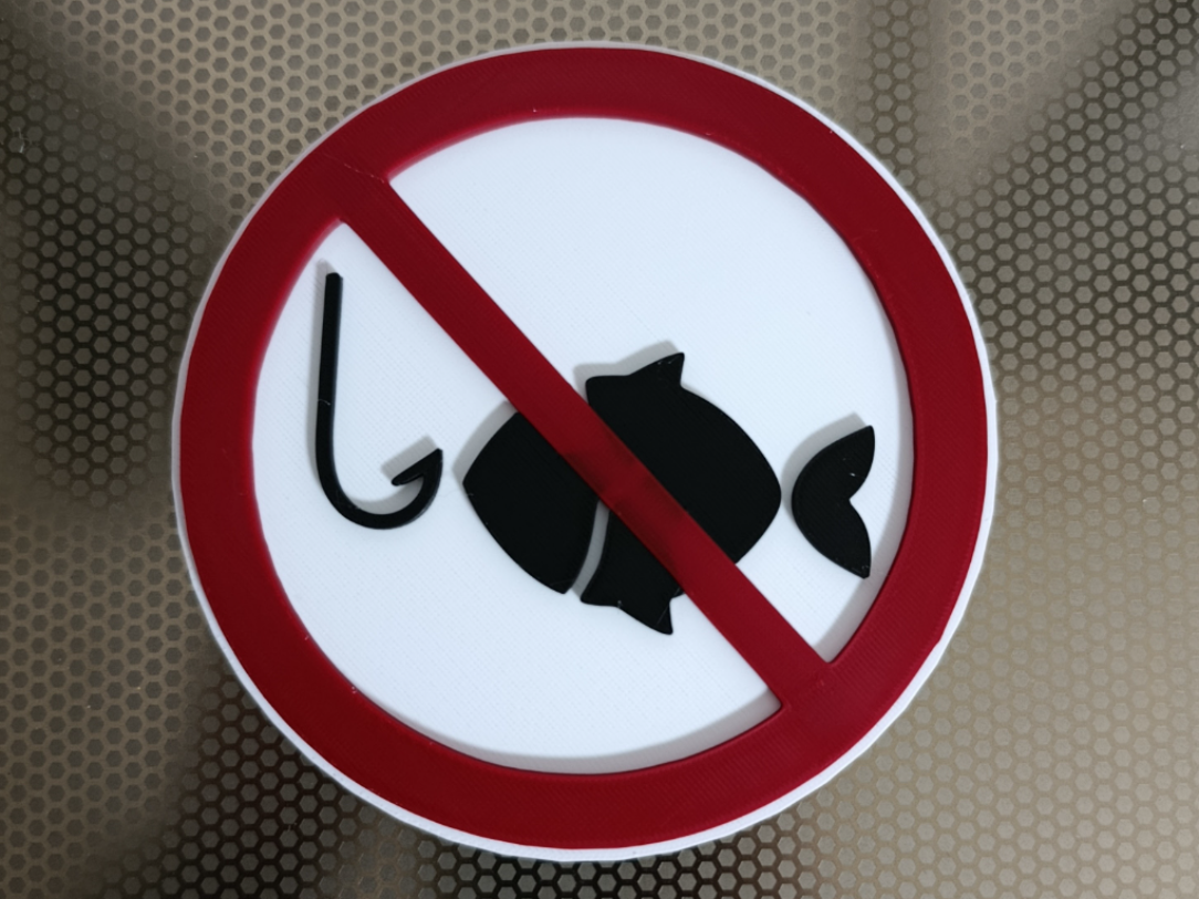 Panneau 3D Pêche Interdite
