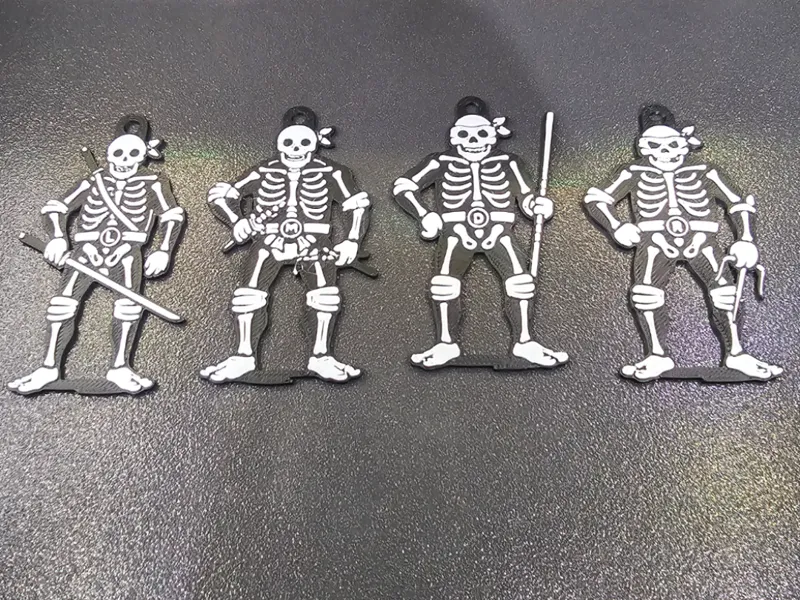 TMNT skeleton keychains