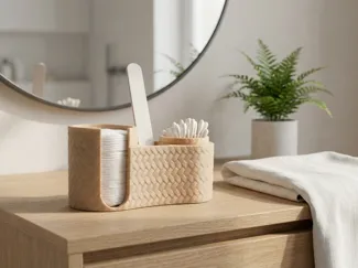 Makeup Organizer with Cotton Pad Holder