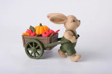 Figura decorativa: Autumn Harvest Bunny - Cute Fall Rabbit Sculpture — vista de referencia 3