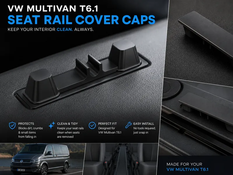 VW Multivan T5  T6  T6.1 Seat Rail Cover Caps