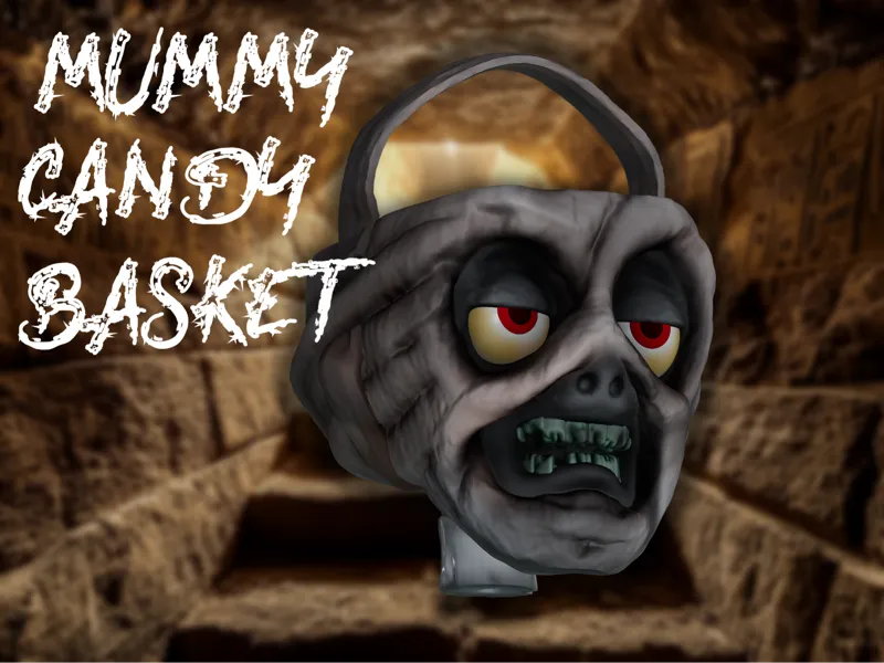Mummy's Head Candy Basket