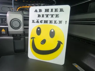 Lustiges Tür Schild / Funny Door Sign Smiley