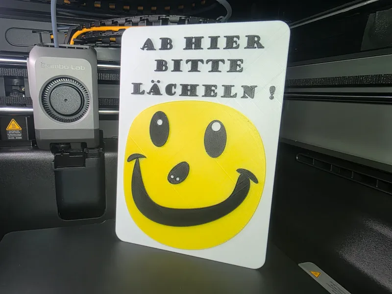 Lustiges Tür Schild / Funny Door Sign Smiley