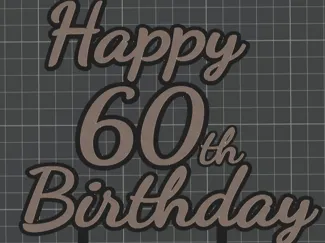 Birthday Cake Topper 60th