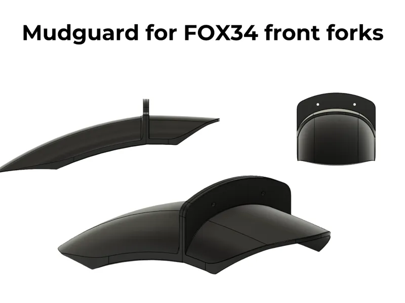 Durable and stylish mudguard for FOX 34 fork