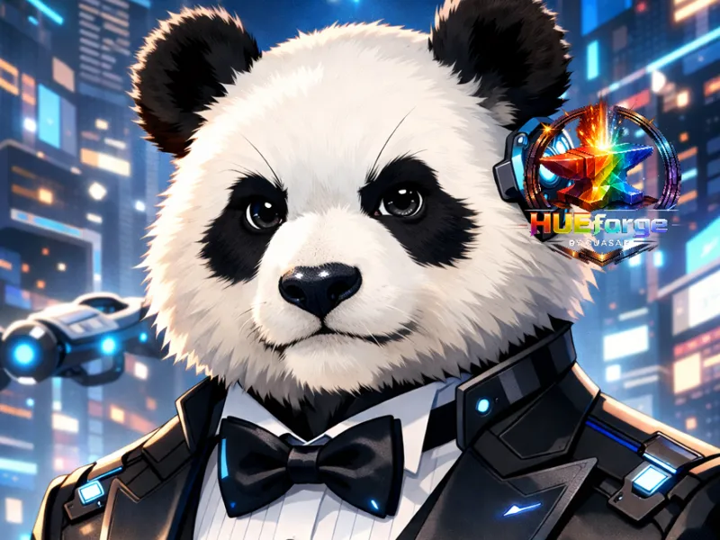 Cyber panda Hueforge