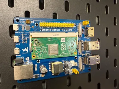 Compute Module PoE Board Ikea Skadis Mount v1