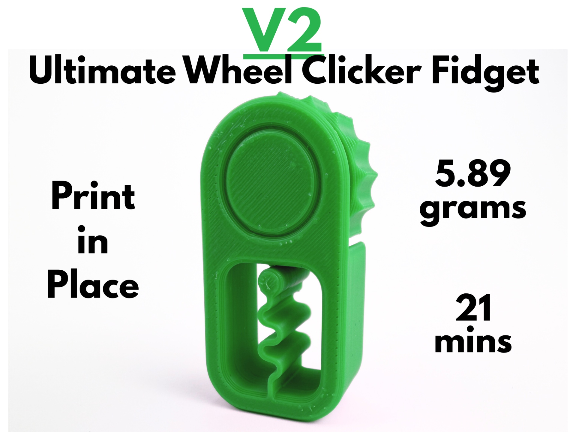 Ultimate Wheel Clicker Fidget V2 (Print in Place)