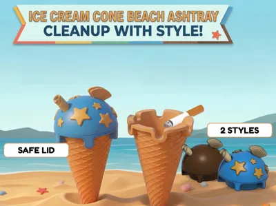 Ice cream beach ashtray